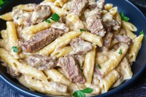 Creamy Steak Pasta with Rich Parmesan Sauce